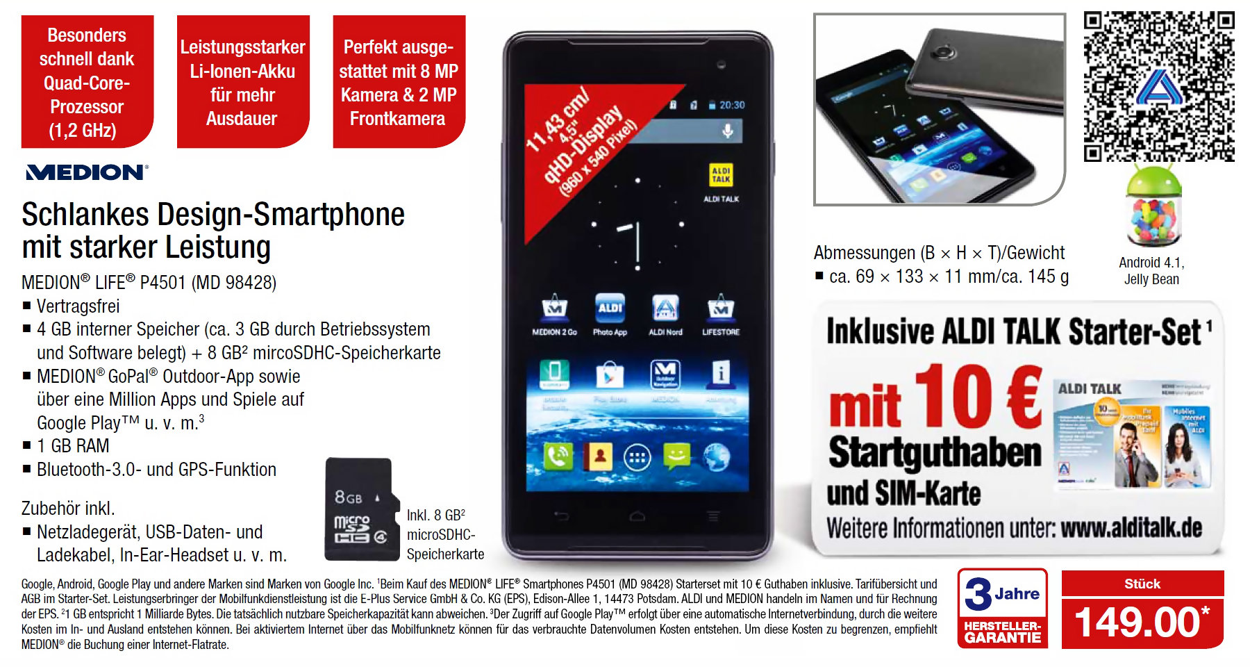 Medion-Life-P4501-MD-98428-Design-Smartphone